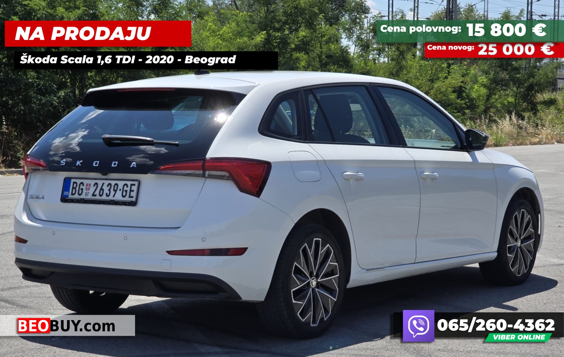 Beobuy - Mali oglasi - Na prodaju - Prodajem - Cena - NA PRODAJU - Skoda Scala - 1.6 TDI dizel - Automatic - Full oprema - Registrovan -Top stanje fenomenalno