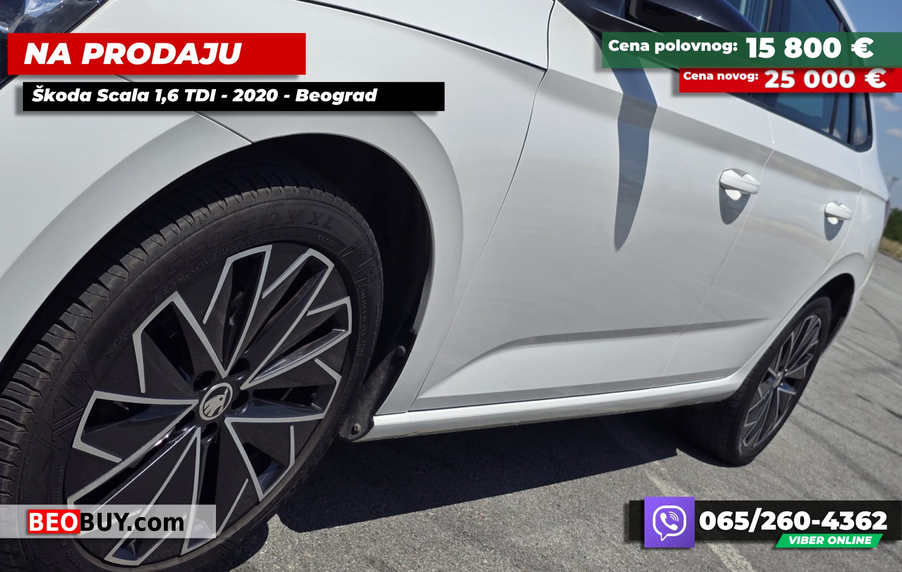 Beobuy - Mali oglasi - Na prodaju - Prodajem - Cena - NA PRODAJU - Skoda Scala - 1.6 TDI dizel - Automatic - Full oprema - Registrovan -Top stanje fenomenalno