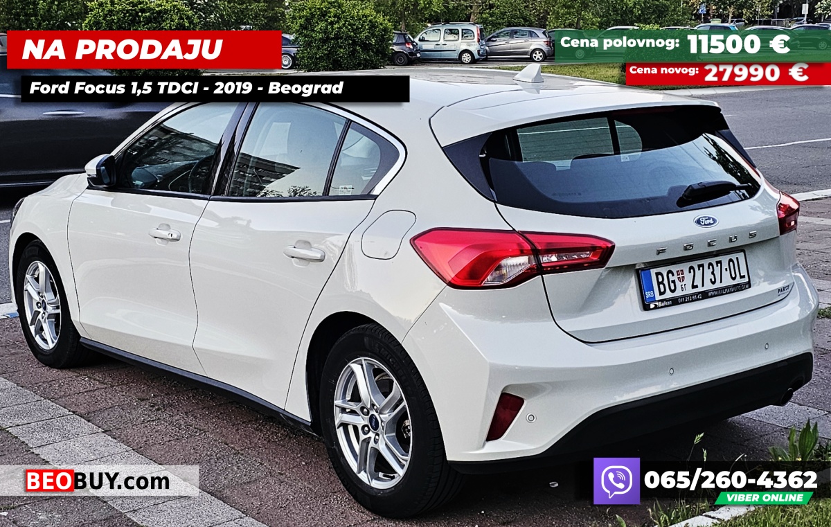 Beobuy mali oglasi prodajem cena NA PRODAJU - Ford Focus 2019 - 1.5 tdci dizel - Registrovan -Top stanje fenomenalno ocuvan - Beograd Srbija - Prodaje vlasnik sa Novog Beograda Blok