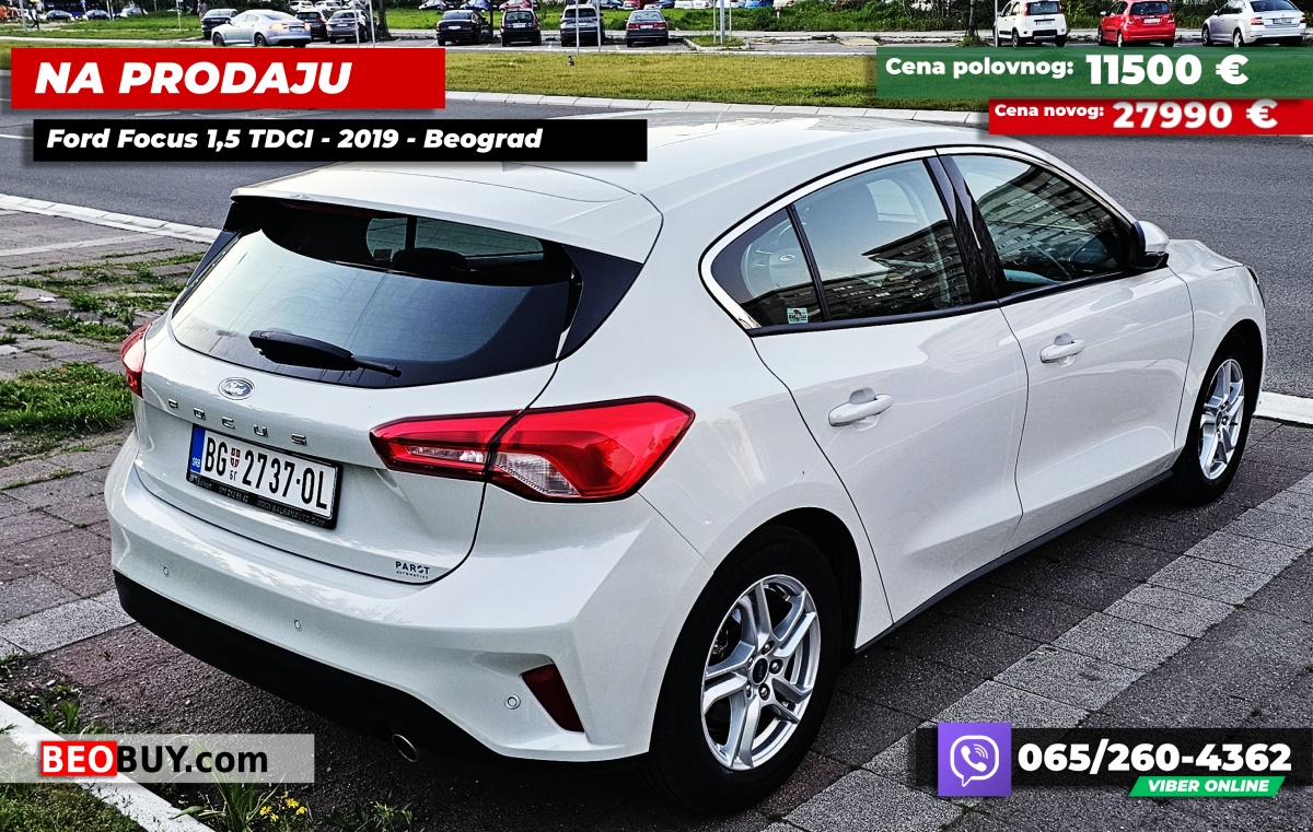 Beobuy mali oglasi prodajem cena NA PRODAJU - Ford Focus 2019 - 1.5 tdci dizel - Registrovan -Top stanje fenomenalno ocuvan - Beograd Srbija - Prodaje vlasnik sa Novog Beograda Blok